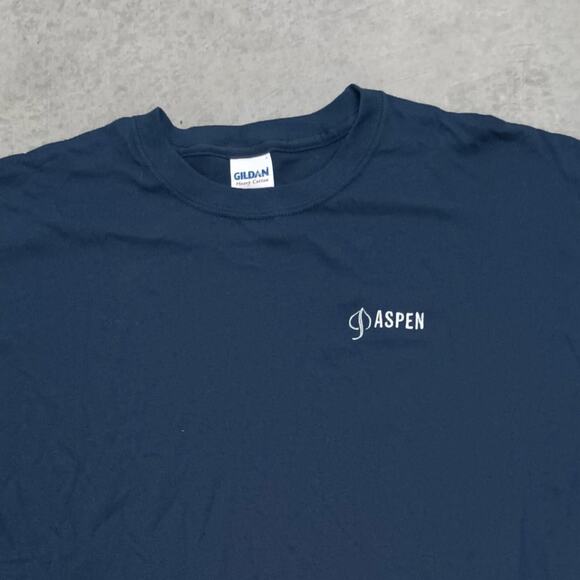 Aspen Ski Resort - Employee Uniform - Mens Navy Blue - Gildan Large (L) T-Shirt - Picture 3 of 4